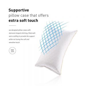 Supportive pillow case offers extra soft touch